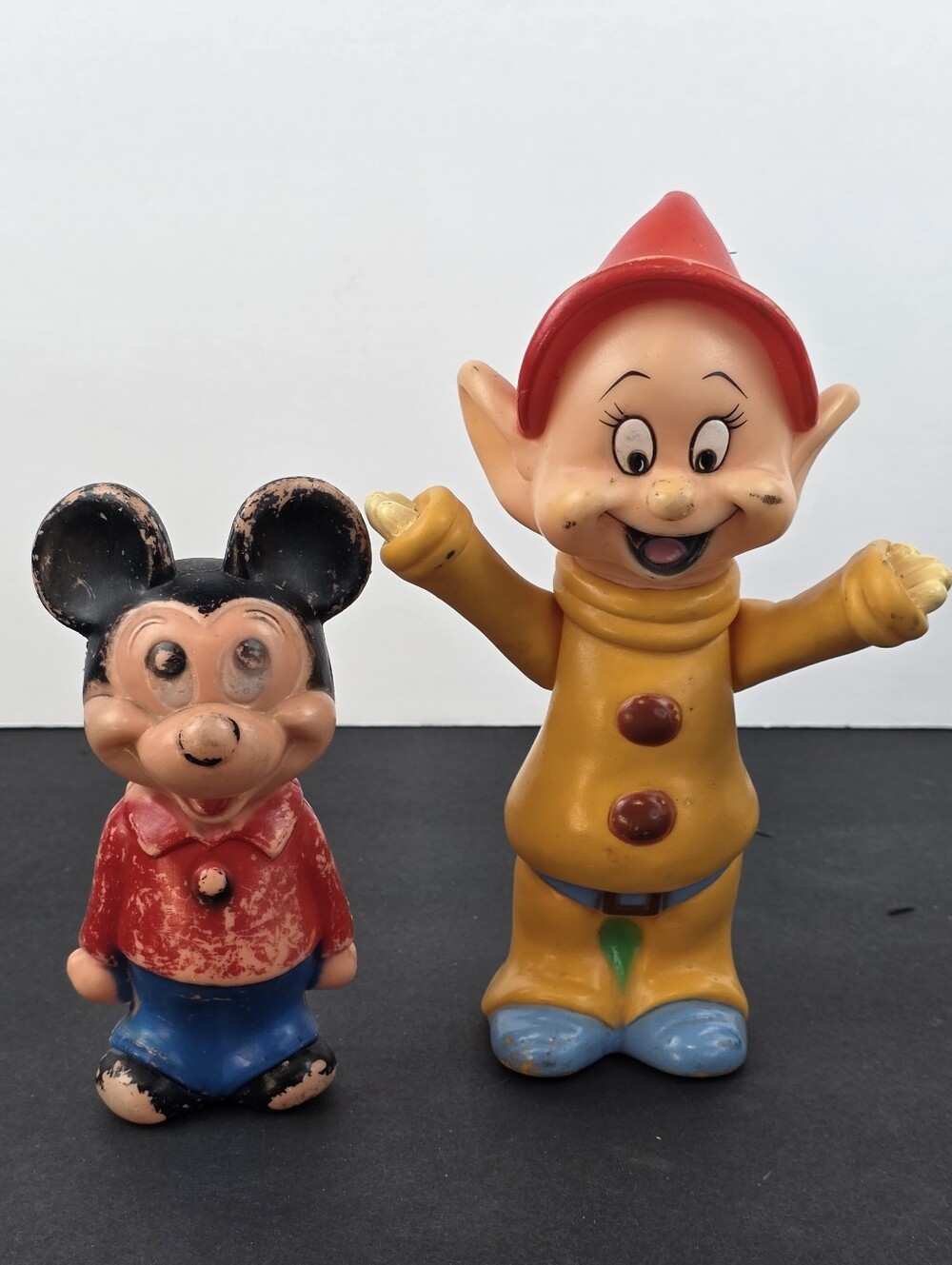 Vintage Disney Dopey Japan & Hanna Barbera Mouse Rubber Figures Lot of 2